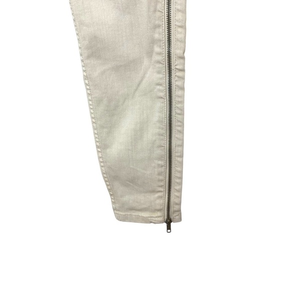 Free People Levon Zipper Skinny Jeans- Bone - Picture 9 of 14